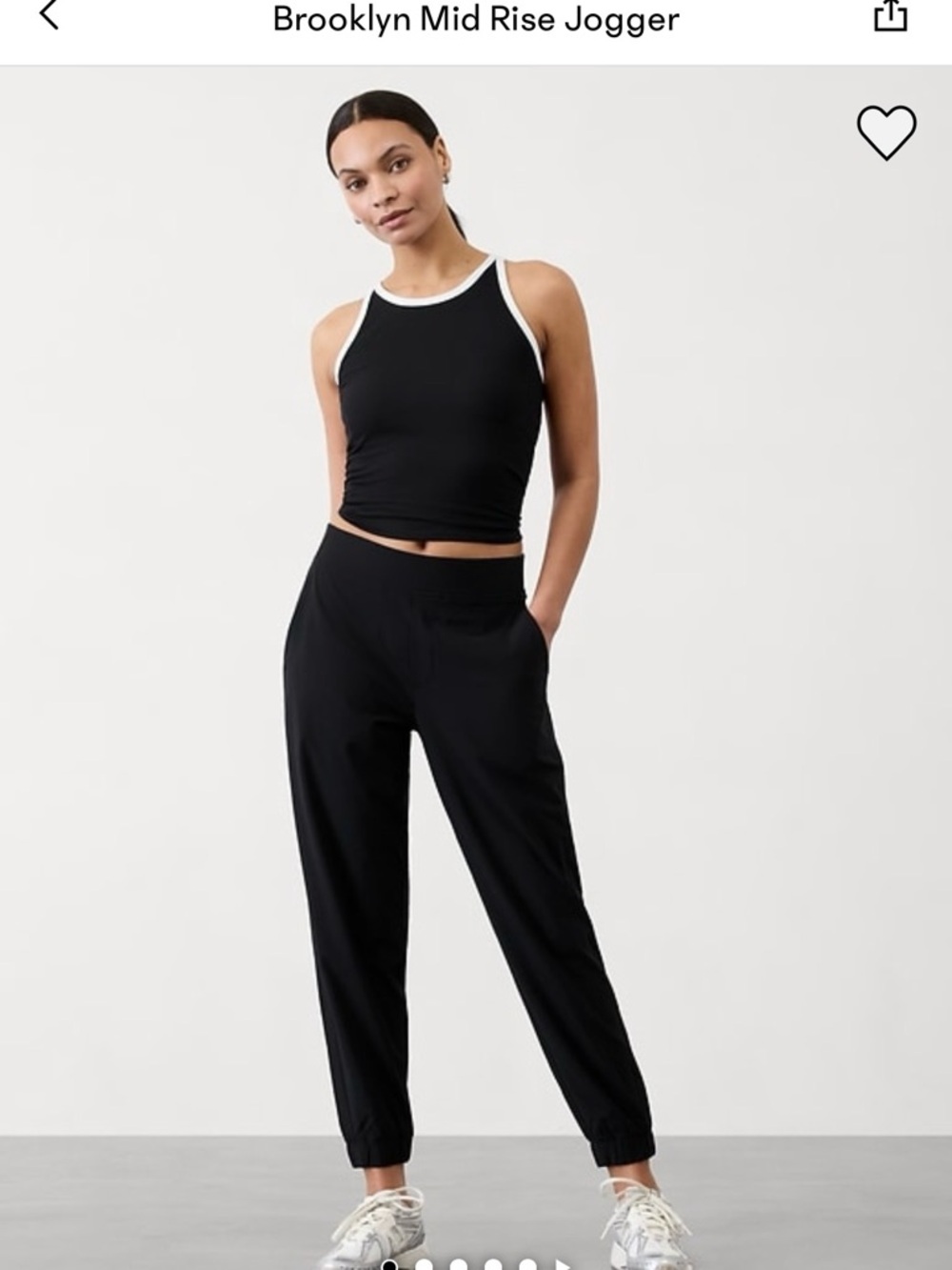 Athleta Brooklyn Mid Rise Jogger - Black - Size 12